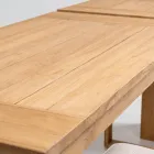 Højt barbord lavet af børstet naturteak - Sponda Viadurini