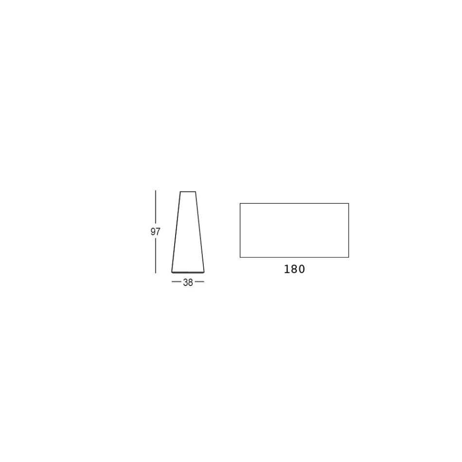 Udendørs højbord med rektangulær plade i Hpl Fremstillet i Italien - Forlina Viadurini