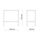 Havehøjbord i galvaniseret stål Fremstillet i Italien - Vesna Viadurini