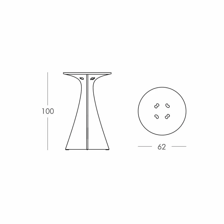 Modernt designbord i polyethylen - Jet Next af Slide Viadurini
