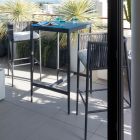 Aluminium udendørs firkantet højbord lavet i Italien - Nymeria Viadurini