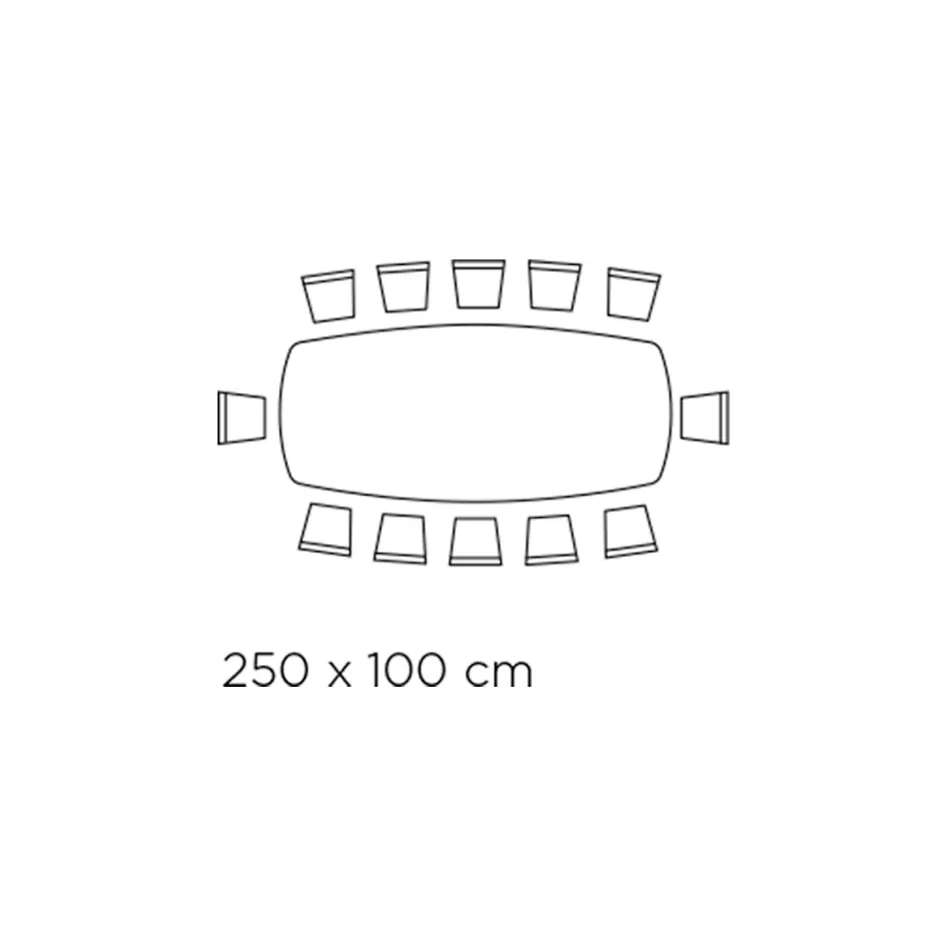 Bord med tøndeformet keramikplade og stålbund Made in Italy - Ezzellino Viadurini