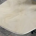 Bord med tøndeformet keramikplade og stålbund Made in Italy - Ezzellino Viadurini