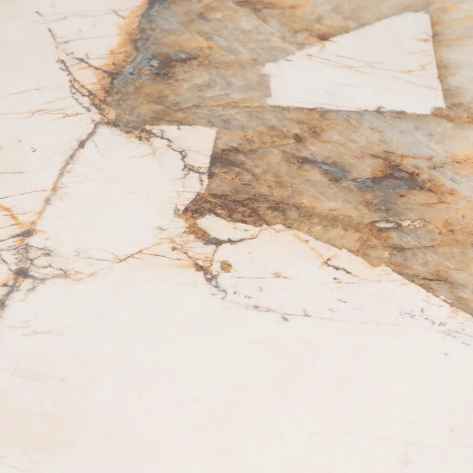 Bord med keramisk plade og massiv teakunderdel Lavet i Italien - Bluse Viadurini