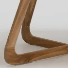 Bord med Okumè plade med mikrocement finish Made in Italy - Bluse Viadurini