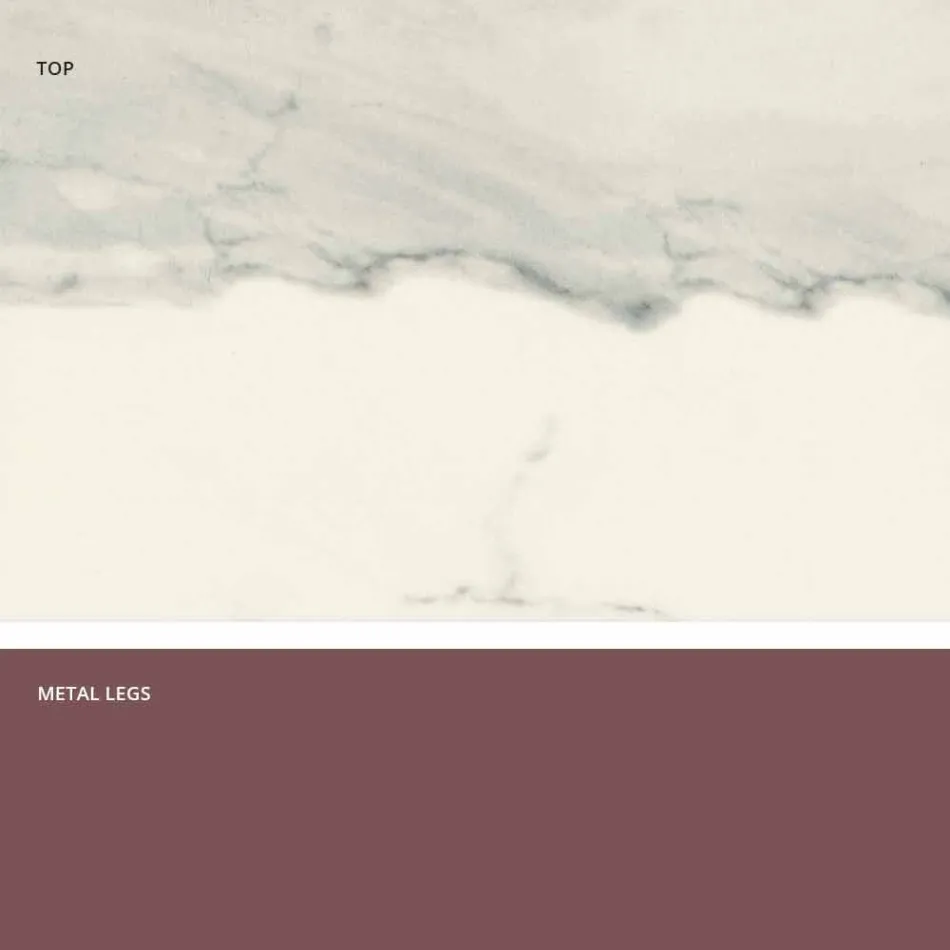 Bord med top lavet i Italien moderne glas keramik, Mitia Viadurini