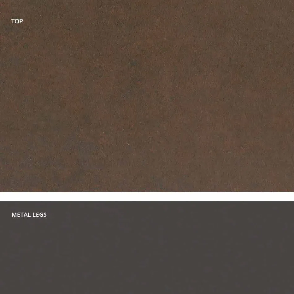 Bord med top lavet i Italien moderne glas keramik, Mitia Viadurini