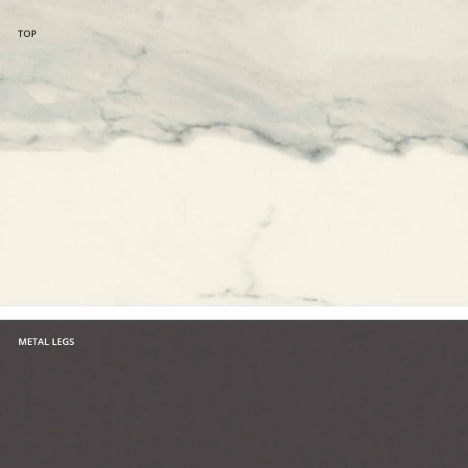 Bord med top lavet i Italien moderne glas keramik, Mitia Viadurini