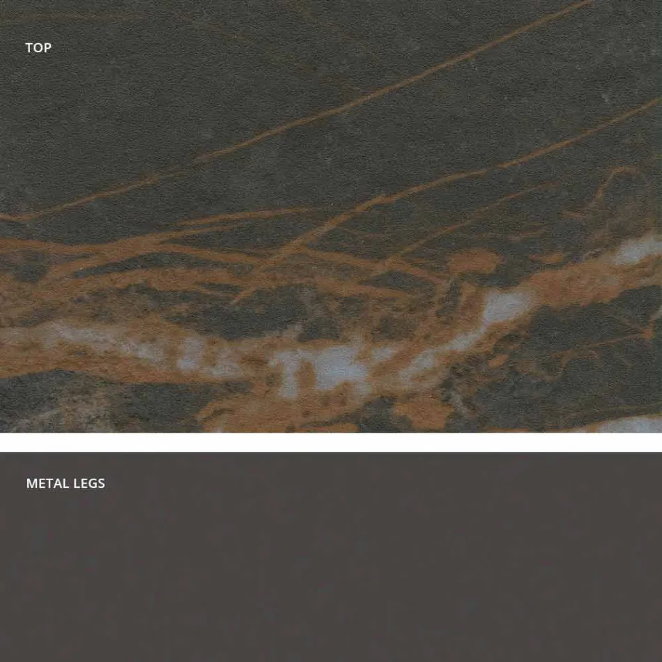 Bord med top lavet i Italien moderne glas keramik, Mitia Viadurini