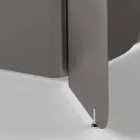 Bord med formet glasplade og buet metalbund - Piacere Viadurini