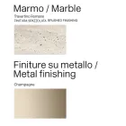 Lunaria bord med marmorplade og metalfod, fremstillet i Italien Viadurini