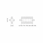 Udtrækkeligt konsolbord op til 325 cm i melamin lavet i Italien - Settimmio Viadurini