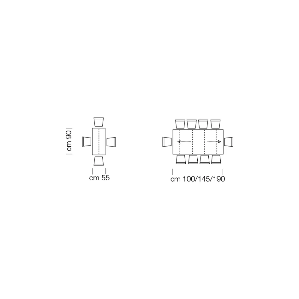 Udtrækkeligt konsolbord i fineret træ lavet i Italien - Gordito Viadurini