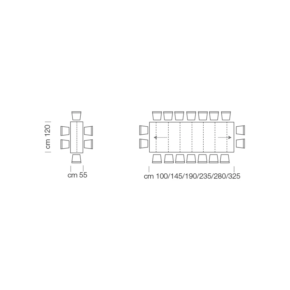 Udtrækkeligt konsolbord i fineret træ lavet i Italien - Gordito Viadurini