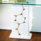 Konsolbord i sten og glas med moderne Hosios design Viadurini