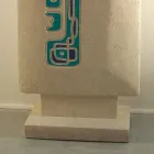 Rektangulær konsolbord i sten og krystal design Soter Viadurini