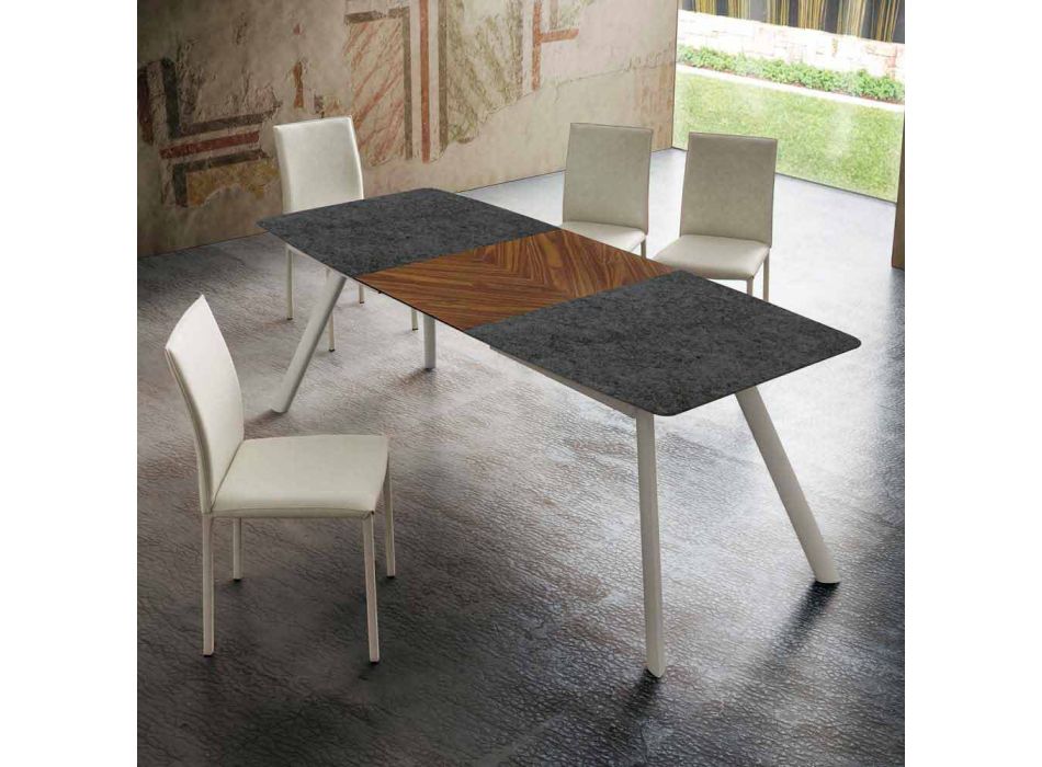 Udtrækkeligt køkkenbord Op til 210 cm i Laminam Fremstillet i Italien - Giocondo Viadurini