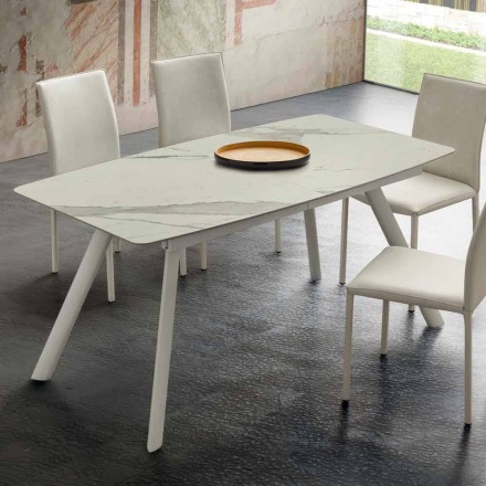 Udtrækkeligt køkkenbord Op til 210 cm i Laminam Fremstillet i Italien - Giocondo Viadurini