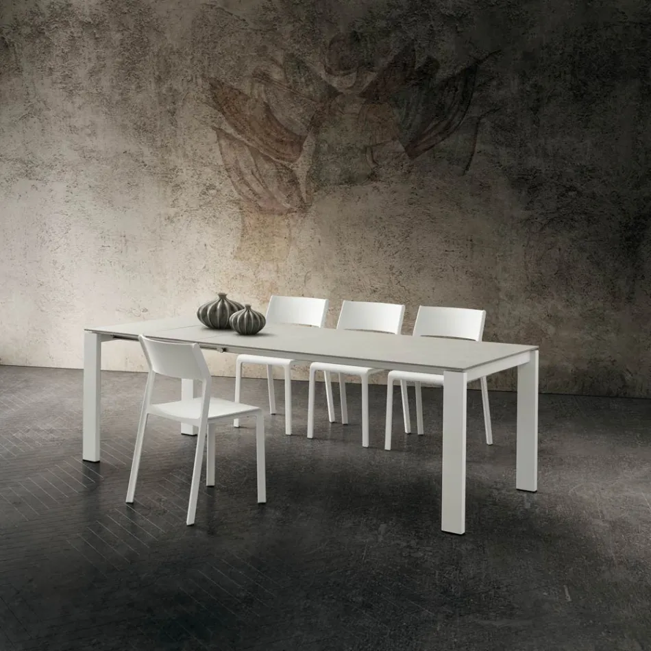 Udtrækkeligt køkkenbord op til 240 cm i fin HPL Made in Italy - Jupiter Viadurini