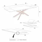 Udtrækkeligt køkkenbord Op til 280 cm i træ Fremstillet i Italien - Carlino Viadurini