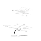 Udtrækkeligt køkkenbord Op til 280 cm i træ Fremstillet i Italien - Carlino Viadurini