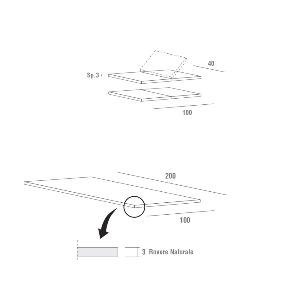 Udtrækkeligt køkkenbord Op til 280 cm i træ Fremstillet i Italien - Carlino Viadurini