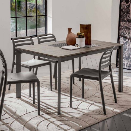 Køkkenbord med melaminplade og metalbund fremstillet i Italien - Spilla Viadurini