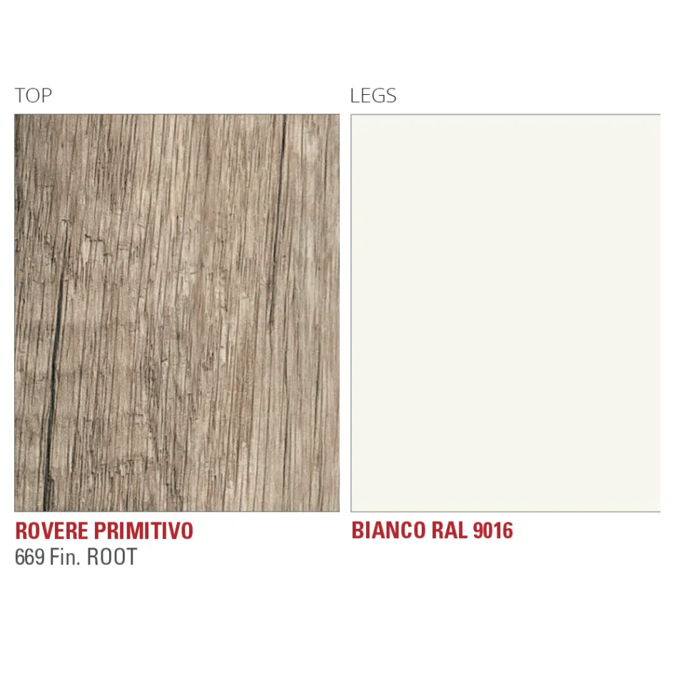 Køkkenbord i HPL med Fine Made in Italy Metal Base - Pinocchio Viadurini