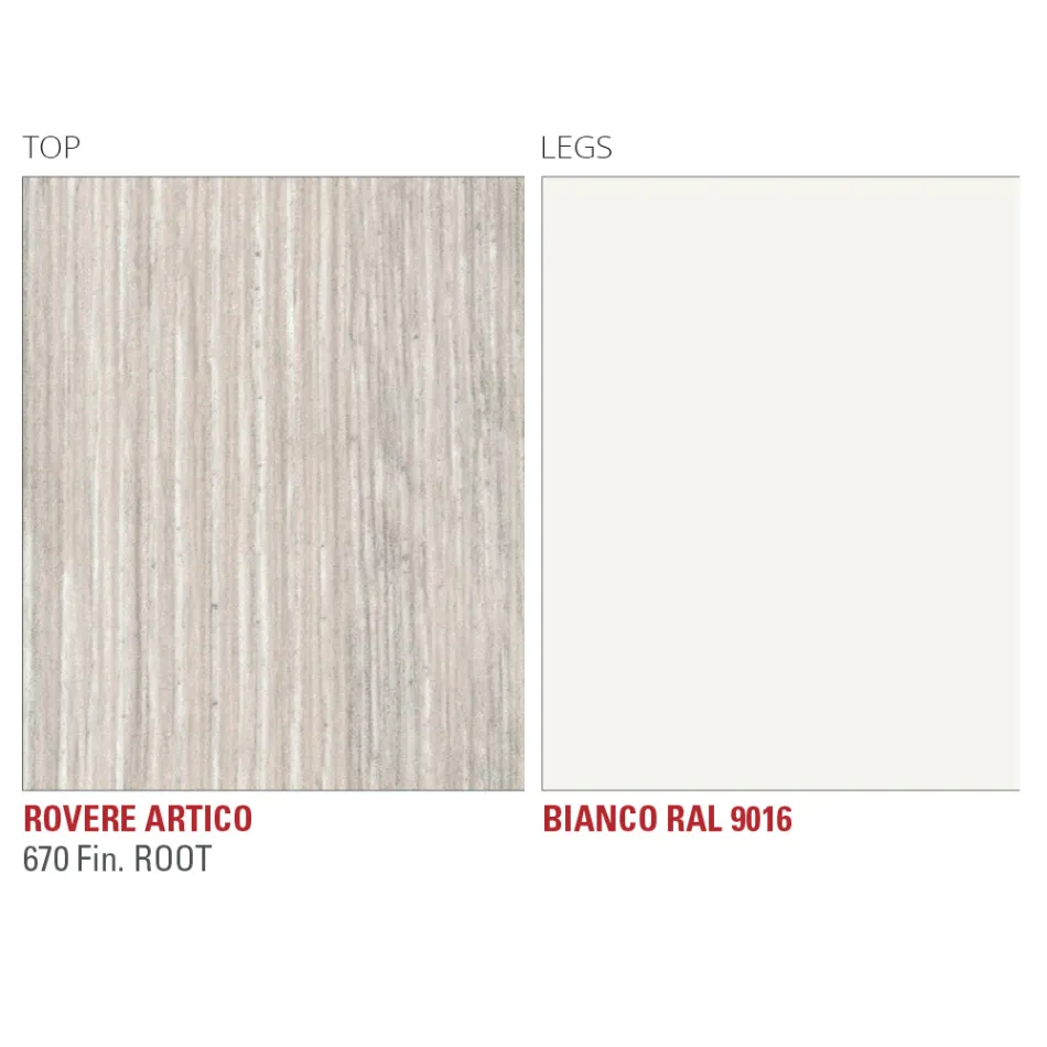 Køkkenbord i HPL med Fine Made in Italy Metal Base - Pinocchio Viadurini