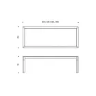 Køkkenbord i ekstra klart glas med træben Made in Italy - Super Viadurini