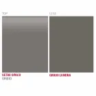 Køkkenbord i matglas med metalkonstruktion fremstillet i Italien - Broche Viadurini