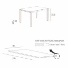 Køkkenbord i matglas med metalkonstruktion fremstillet i Italien - Broche Viadurini
