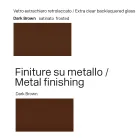 300 cm glasbord med metalfod, fremstillet i Italien design - Lunaria Viadurini