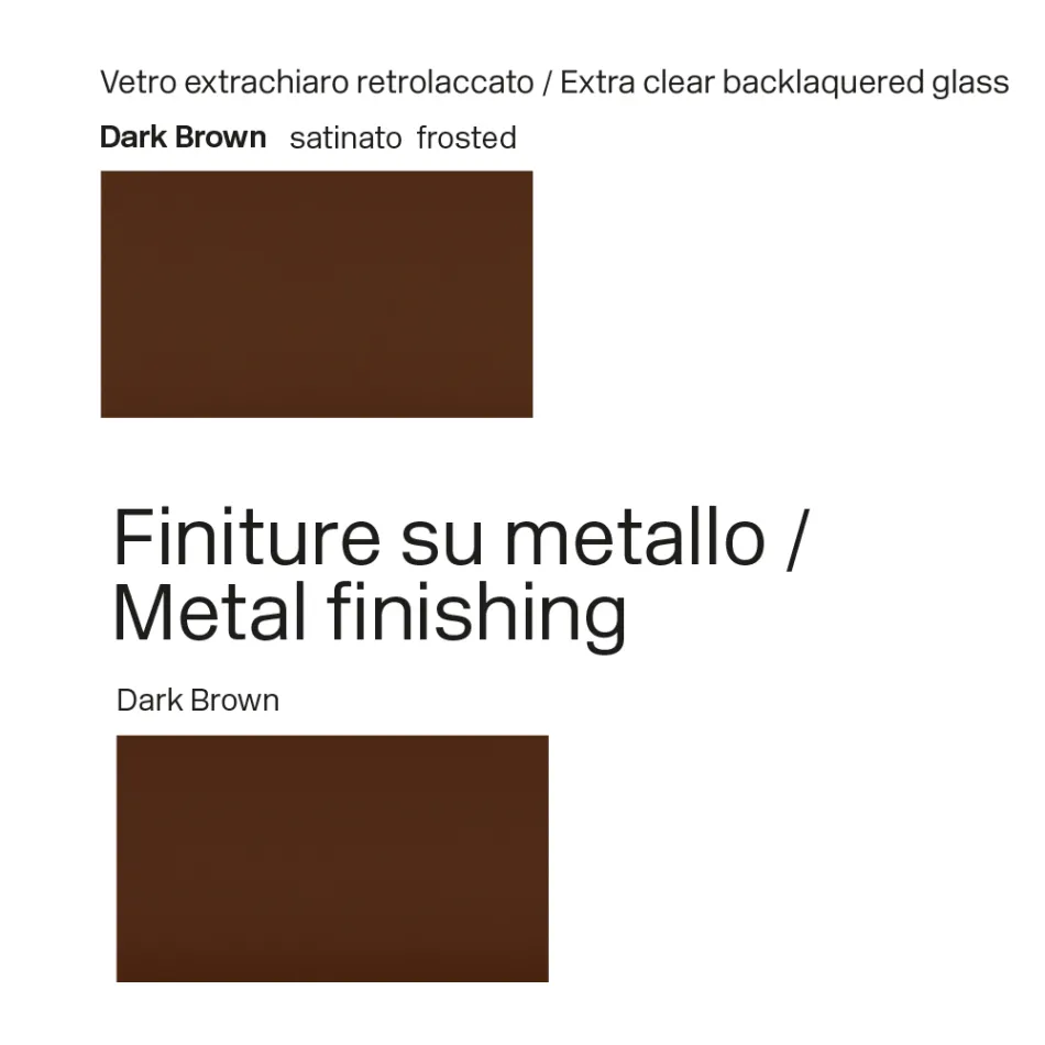 300 cm glasbord med metalfod, fremstillet i Italien design - Lunaria Viadurini