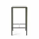 Udendørs malet metal firkantet barbord fremstillet i Italien - Fada Viadurini