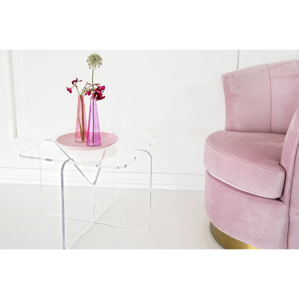 Design sofabord i gennemsigtigt eller røget plexiglas - Draco Viadurini