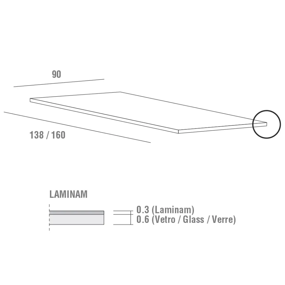 Udtrækkeligt køkkenbord i Fin Laminam Keramik Fremstillet i Italien - Efisto Viadurini