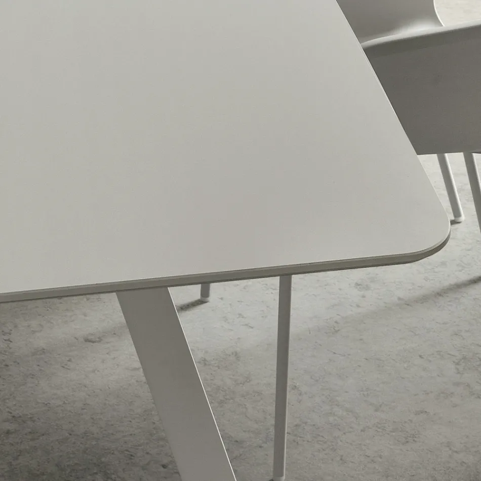 Køkkenbord med Barrel Top i Fenix Made in Italy, Luxury - Lingotto Viadurini