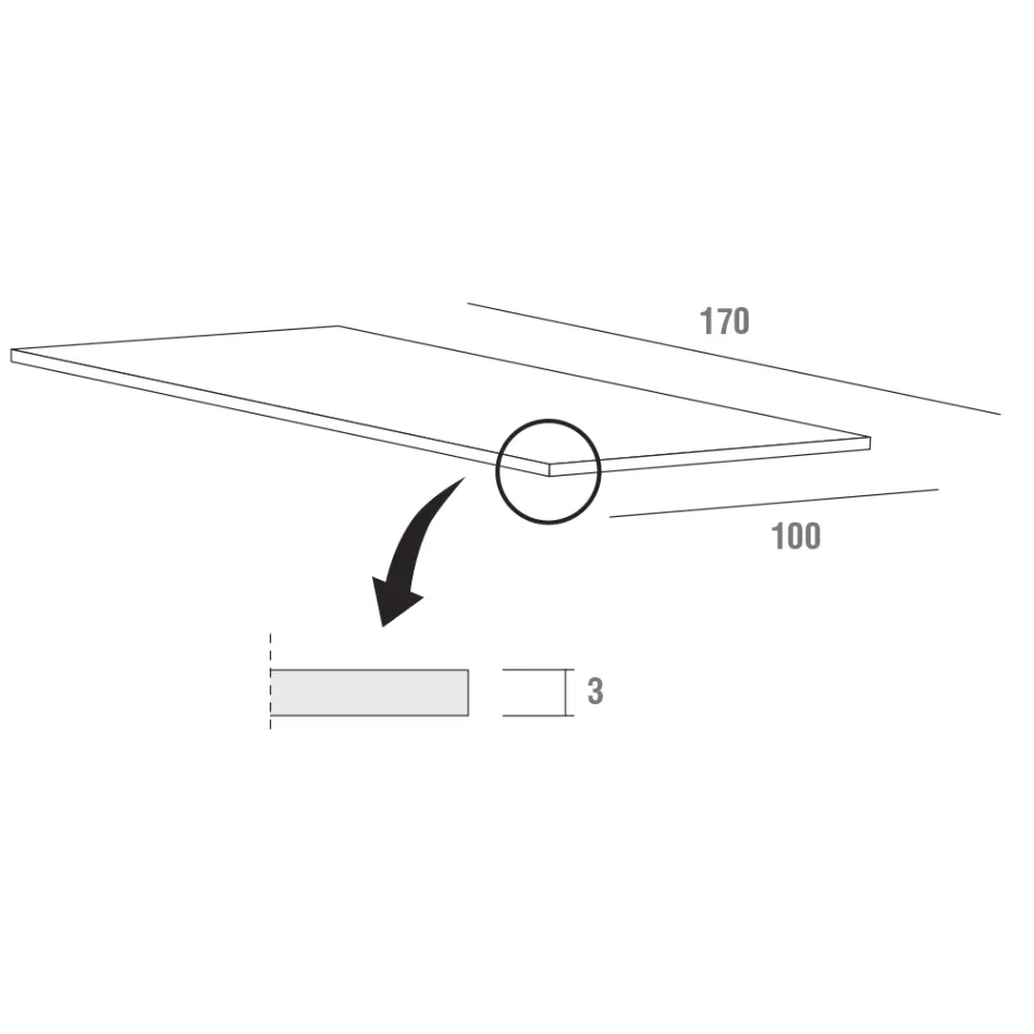 Køkkenbord i Fenix og hvidmetal af kvalitet Made in Italy - Carlino Viadurini