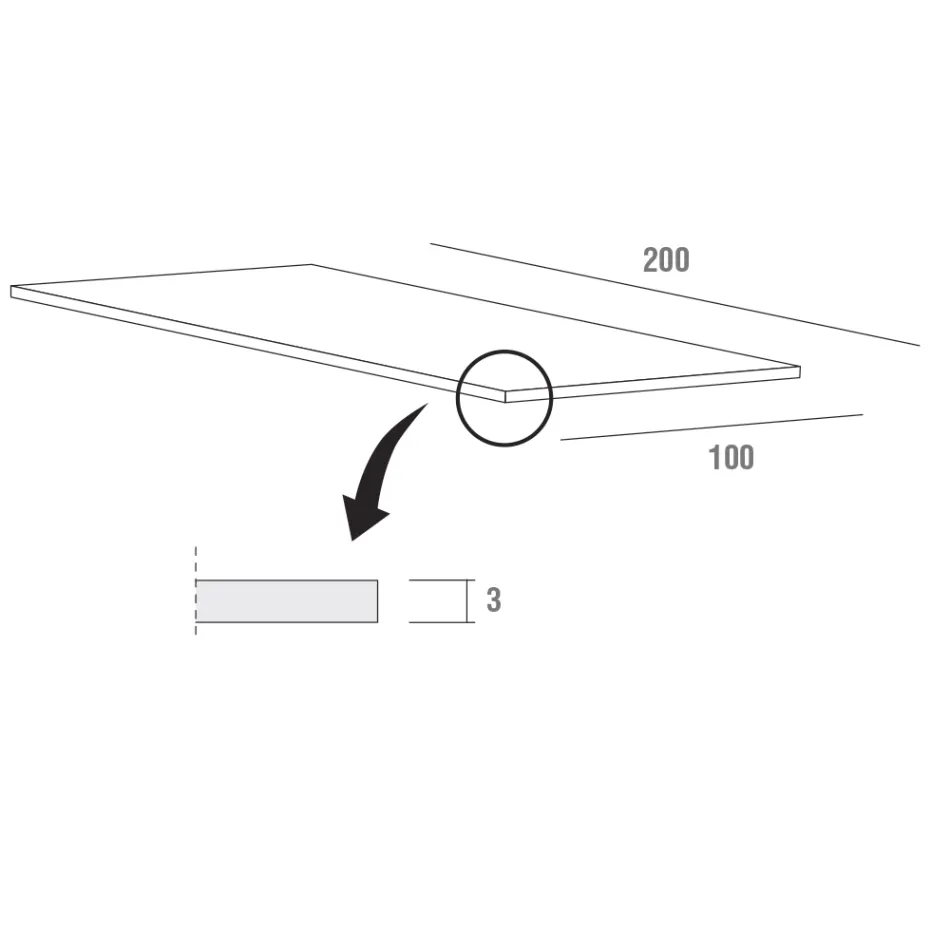 Køkkenbord i Fenix og hvidmetal af kvalitet Made in Italy - Carlino Viadurini