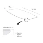 Hpl køkkenbord med antracitmetalfod lavet i Italien - Aresto Viadurini