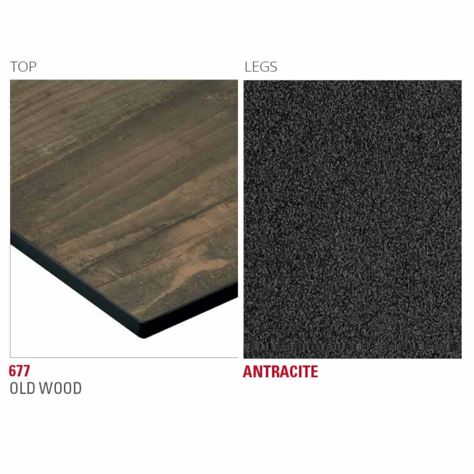 Hpl køkkenbord med antracitmetalfod lavet i Italien - Aresto Viadurini