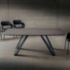 Hpl køkkenbord med antracitmetalfod lavet i Italien - Aresto Viadurini