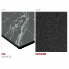 Hpl køkkenbord med antracitmetalfod lavet i Italien - Aresto Viadurini