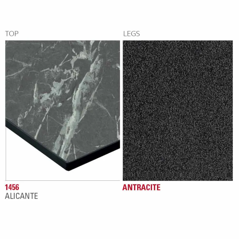 Hpl køkkenbord med antracitmetalfod lavet i Italien - Aresto Viadurini