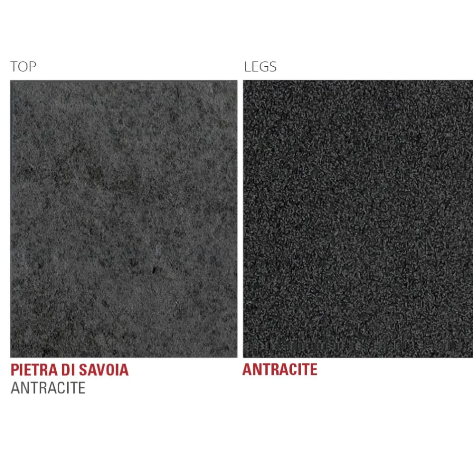 Køkkenbord i Laminam med metalstruktur Made in Italy - Carlino Viadurini