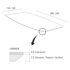 Køkkenbord i Laminam med metalstruktur Made in Italy - Carlino Viadurini