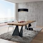 Køkkenbord i træ og metal Fremstillet i Italien, høj kvalitet - Dotto Viadurini