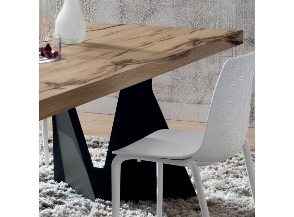 Køkkenbord i træ og metal Fremstillet i Italien, høj kvalitet - Dotto Viadurini