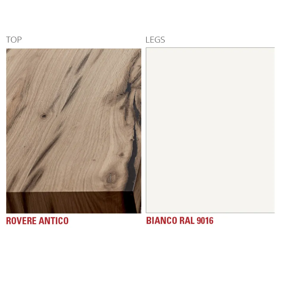 Køkkenbord i træ og metal Fremstillet i Italien, høj kvalitet - Dotto Viadurini
